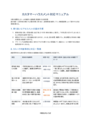 06_カスハラ対応マニュアル_配慮型（軽費老人ホーム）（1ページ目のプレビュー）