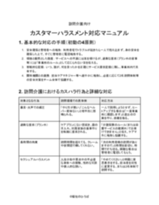 訪問介護向け_対応マニュアル（一般的）（1ページ目のプレビュー）