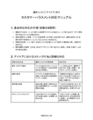 通所リハビリ向け_対応マニュアル(一般的)(1ページ目のプレビュー)