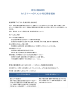 居宅介護_カスタマーハラスメント対応研修資料（厳しめ）_V5（1ページ目のプレビュー）