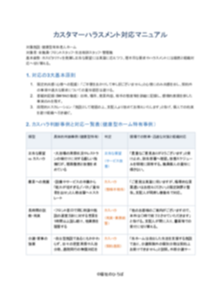 05_カスハラ対応マニュアル_標準型(健康型有料老人ホーム)(1ページ目のプレビュー)